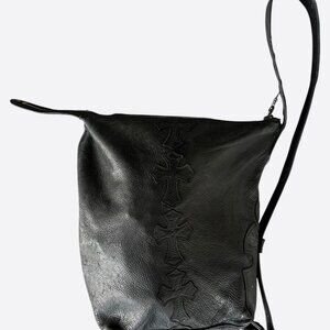 Chrome Hearts Black Lelo Cross Patch Messenger Bag